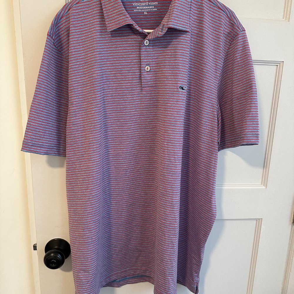 NWT Vineyard Vines Men's Bradley Stripe Performance Polo